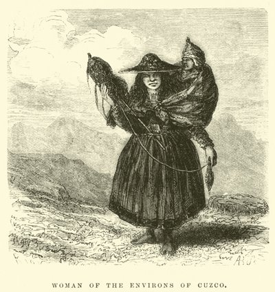 Vrouw uit de omgeving van Cuzco door Edouard Riou